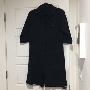 Theory size 6 romper with tab sleeve option